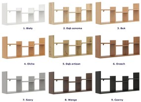 Czarna minimalistyczna nadstawka na biurko H4-G94