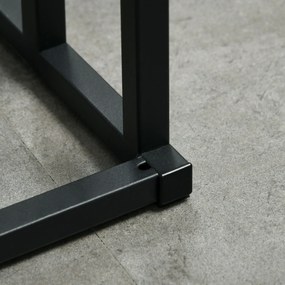 kleankin Zestaw Wieszaków na Ręczniki z 3 Drążkami, Styl Industrialny, Bambus, 45 x 22,5 x 86 cm, Czarny + Natural