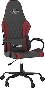 Czarno-bordowy fotel gamingowy D1-B60