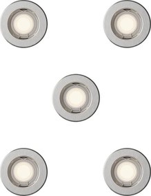 Philips - ZESTAW 5x oprawa wpuszczana PERIDOT 1xGU10/7W/230V srebrna