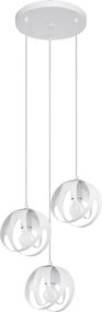 Biała lampa wisząca loftowa z 3 zwisami - 3X A191 G3-A86