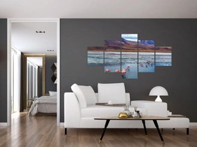 Obraz - Flamingi (125x70 cm)