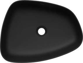 Mexen Ono umywalka nablatowa z konglomeratu 51 x 39 cm, czarna - 23045171