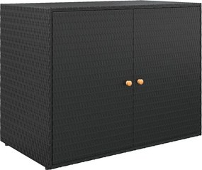 Czarna Rattanowa Szafka Na Balkon Gospodarcza D3-D28