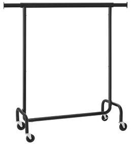 Mobilny stojący wieszak LINEA czarny