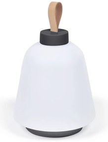 Biała plastikowa lampa stołowa LED ze ściemniaczem (wysokość 24 cm) Udiya – Kave Home