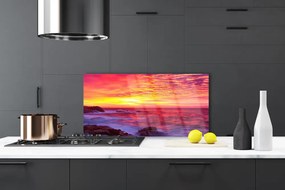 Panel Szklany Abstrakcyjny Zachód Słońca