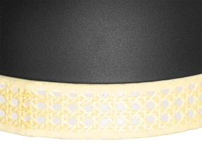 Orientalna lampa wisząca czarna z rattanem 30 cm - Magna RattanKolonialny Oswietlenie wewnetrzne