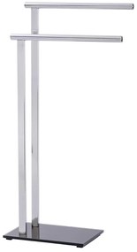 WENKO 22090100 - Stojak na ręczniki LAVA 42x81 cm stal nierdzewna/srebrny/czarny