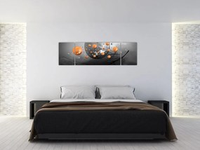 Obraz pomarańczowych kul (170x50 cm)