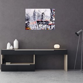 Obraz - Ulica w Paryżu, obraz olejny (70x50 cm)
