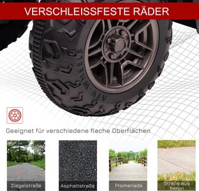 Elektryczny quad dziecięcy HOMCOM, samochód elektryczny, elektryczny quad, pojazd dziecięcy, czerwony