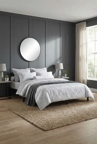 Czarne metalowe łóżko dwuosobowe 160 x 200 cm N7-W72