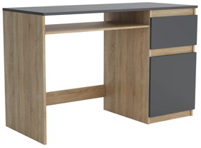 Biurko komputerowe młodzieżowe szkolne 120 cm REMI1 Dąb Sonoma/Antracyt