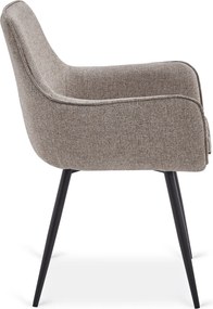 Krzesło Tapicerowane do Jadalni EDRICK Brązowe Nowoczesne Loft