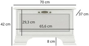 Niska szafka na buty fineline crema C0-G48