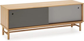 Kolumna RTV Magnus 2 Drzwi Przesuwne Kolor Szary, Drewno Lite, 140 cm (Szerokość)