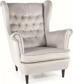 Elegancki pikowany fotel Harry Velvet Signal