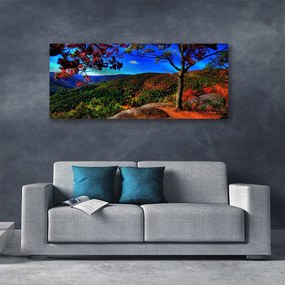 Obraz na płótnie Szczyty Gór w Gęstym Lesie