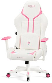 Fotel Gamingowy Diablo X-RAY 2.0 Small Size, biało-różowy