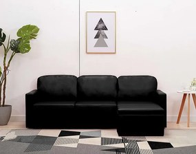 Rozkładana sofa modułowa czarna - Odi 4Q