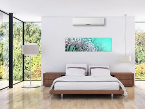 Obraz - zroszona roślina (170x50 cm)