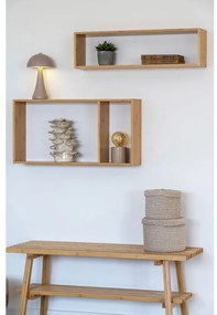 Wielopoziomowa bambusowa półka w naturalnym kolorze 70 cm Ember – House Nordic
