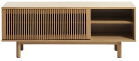 Szafka pod TV w dekorze dębu w naturalnym kolorze 143x55 cm Tiber – Unique Furniture