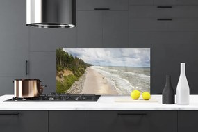 Szkło do Kuchni na Ścianę Samotne Drzewo Nad Brzegiem