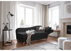 Antracytowy sztruksowy szezlong (prawostronny) Chic Charlotte – Miuform