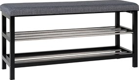 Ławka Padwa, Szary, 34x100x50 cm, Kendra Home