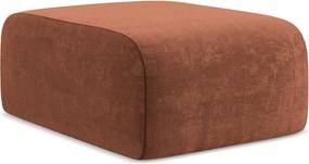 Podnóżek z tkaniny szenilowej w kolorze terakoty Lani – Makamii
