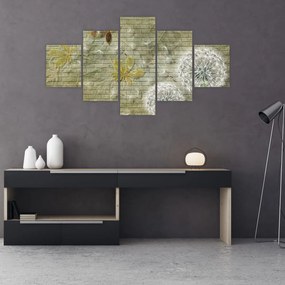 Obraz - Dmuchawce unoszone wiatrem (125x70 cm)