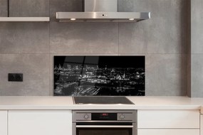 Panel nad Blat Kuchenny Nocna Panorama Warszawskich Drapaczy Chmur