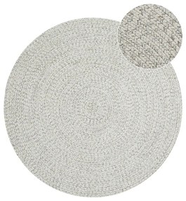 Białobeżowy okrągły dywan odpowiedni na zewnątrz ø 150 cm – NORTHRUGS