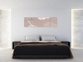Obraz - Beżowe liście N⁰1 (170x50 cm)