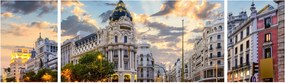 Obraz - Calle Gran Vía, Madryt, Hiszpania (170x50 cm)
