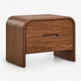 Szafka Nocna 45x40 Cm Z Mdf Claudres Wenge - Sklum