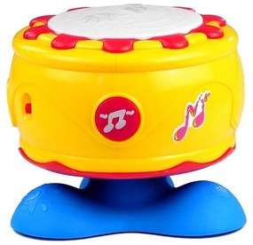 Duży interaktywny bębenek muzyczny światełka 19 cm