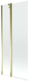 Mexen Flip parawan nawannowy 1-skrzydłowy 80 x 150 cm, transparent, złoty - 894-080-101-50-00