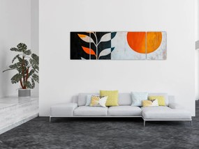 Obraz - Abstrakcja rośliny i słońca (170x50 cm)
