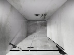 Mexen Lunar drzwi prysznicowe uchylne lewe 100 cm, transparent, chrom - 834-100-000-01-00-L