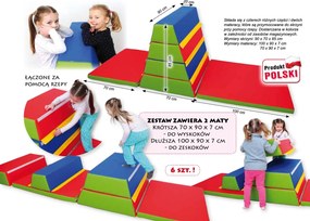 Piankowa skrzynia gimnastyczna z materacami Creatino, 6 elementów