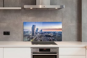 Panel nad Blat Kuchenny Warszawskie Wieżowce o Poranku