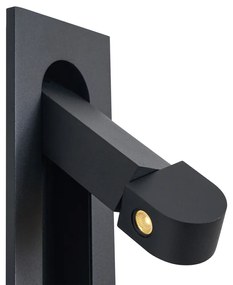 Nowoczesny Kinkiet / Lampa scienna czarny z LED i portem USB-C - Hilton Nowoczesny Oswietlenie wewnetrzne