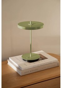 Zielona metalowa lampa stołowa LED z metalowym kloszem (wysokość 31 cm) Asteria Move – UMAGE