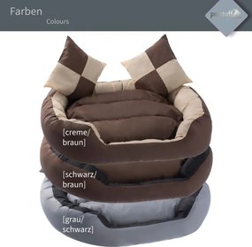 Petstuff Legowisko dla psa, kremowe / brązowe, 75 x 80 x 20