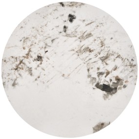 Ława Stolik kawowy VERDE Okrągły Spiek Biały marmur Biały Nowoczesny Glamour