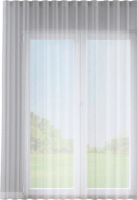 Firana na taśmie wave kolor kremowy tkanina półprzezroczysta, strukturalna, wzorzysta