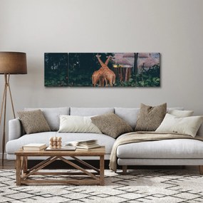 Obraz dwóch żyraf (170x50 cm)